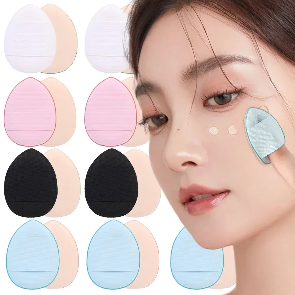 Finger Thumb Makeup Puff Soft Mini Air Cushion Concealer Cosmetic Puff Liquid Foundation Blush Powder Sponge Beauty Tools 50PCS