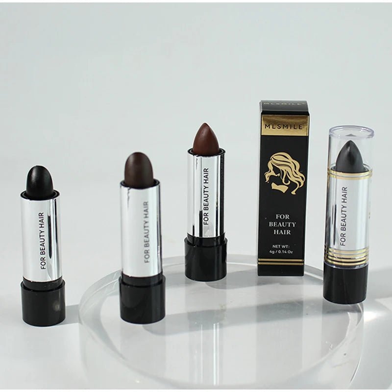 Instant One-time Hair Dye Pen To Cover White Hair, Lipstick Style Hair Dye, Black Temporary Hair Dye Hair Color Modify Cream 4g