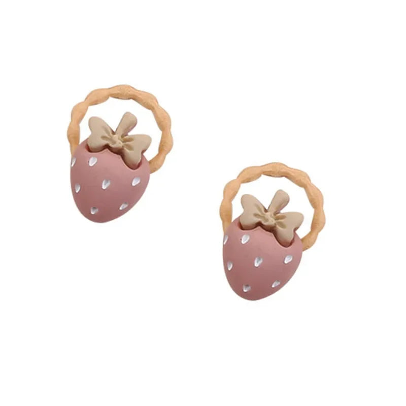 10/20Pcs/Lot Sweet Hair Band Girls Hair Ties Bows Elastic Rubber Band Flower Small Ball Scrunchies Baby Kids Hair Accessories
