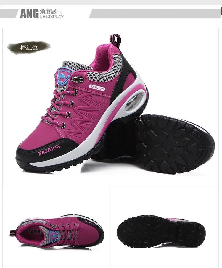 Brand Luxury Womens Sneakers Casual Breathable Tennis Shoes for Women Fashion Lace Up Platform Trainers Women's Hiking Shoes