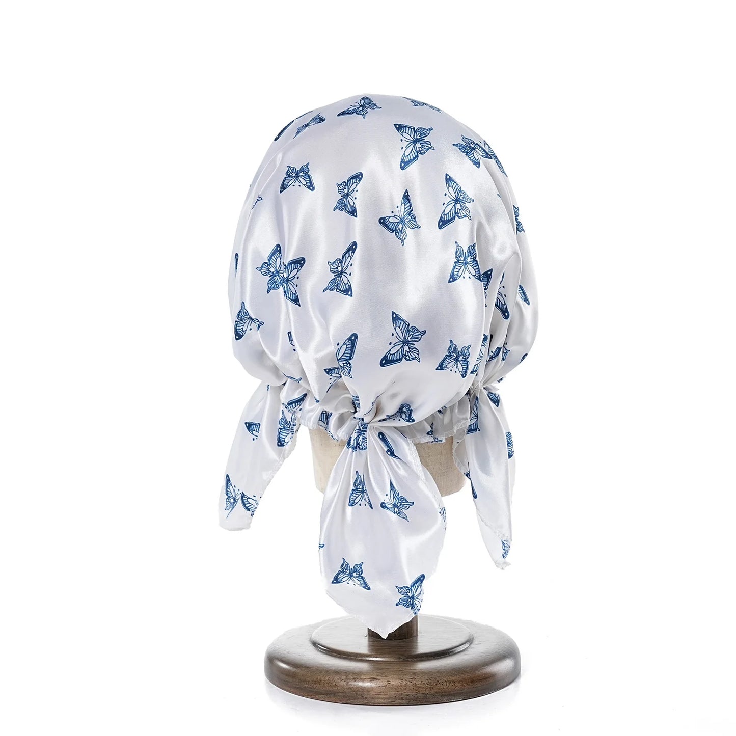 New Women Luxury Satin Sleeping Bonnets Night Sleep Caps Ladies Headwrap Printed Stretch Beanie Cap Hair Care Head Cover