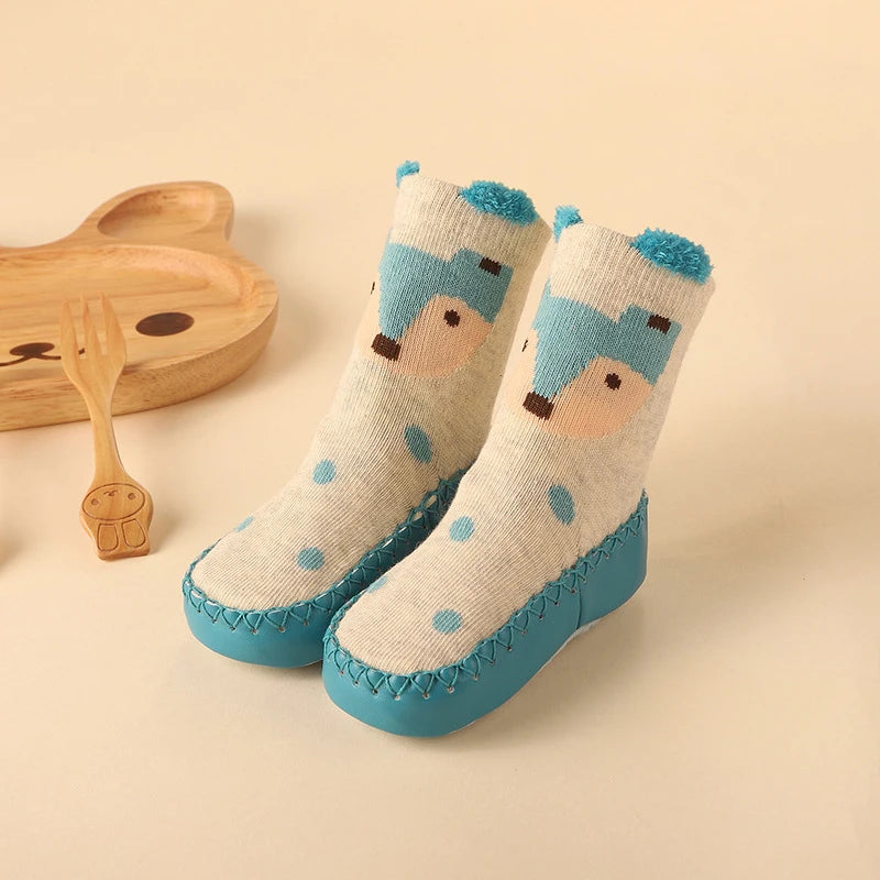 2024 New Born Baby Socks with Rubber Soles Infant Baby Girls Boys Shoes Spring Autumn Baby Floor Socks Anti Slip Soft Sole Sock