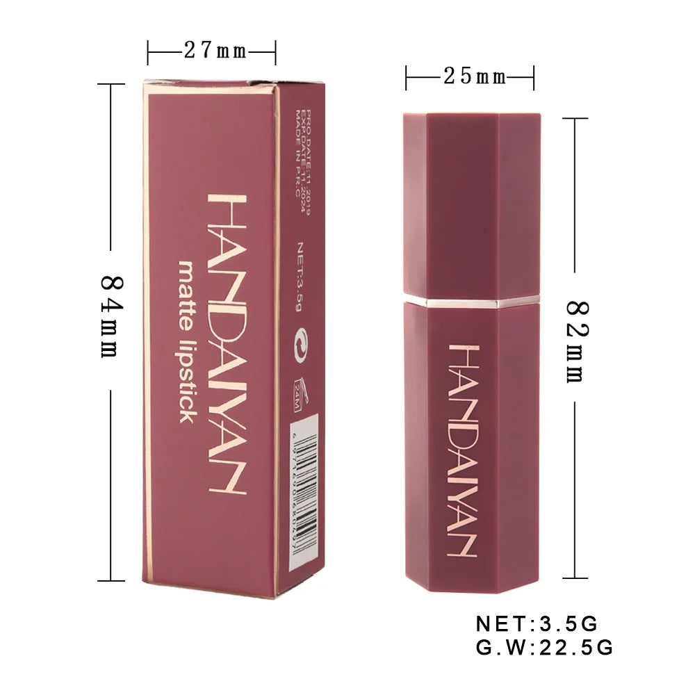 6 Colors Waterproof Nude Matte Lipsticks Long Lasting Lip Stick Not Fading Sexy Red Pink Velvet Lipsticks Makeup Cosmetic Batom