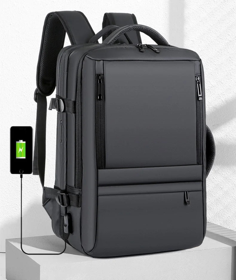 Men's Business Waterproof Multi-Function Backpack USB Charging 17 "Laptop Bag Can Be Extended Large Capacity Travel Backpack New