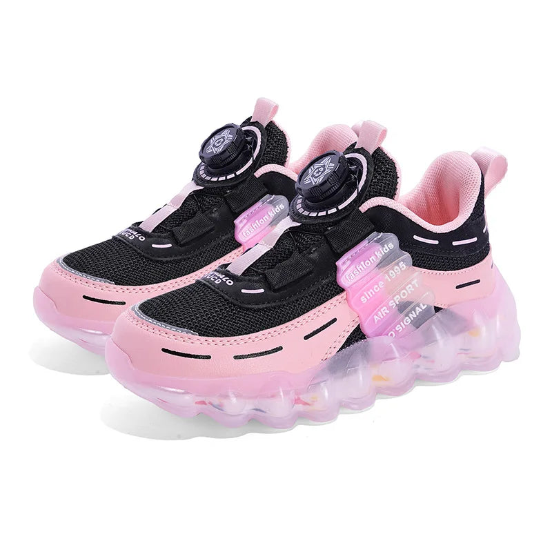 Children Shoes Girls Sneaker Luxury Black Pink Platform Casual Tennis School Kids Sports Shoes Girls Sneaker 4 To 12 Years