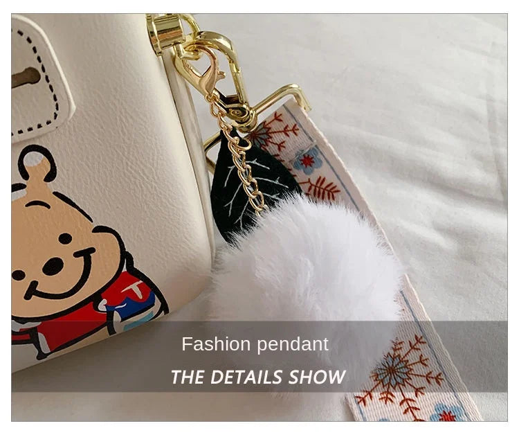 Disney New Women's Bag Luxury High Quality Women's Crossbody Shoulder Bag Cartoon Fashion Multifunctional Storage Shopping Bag