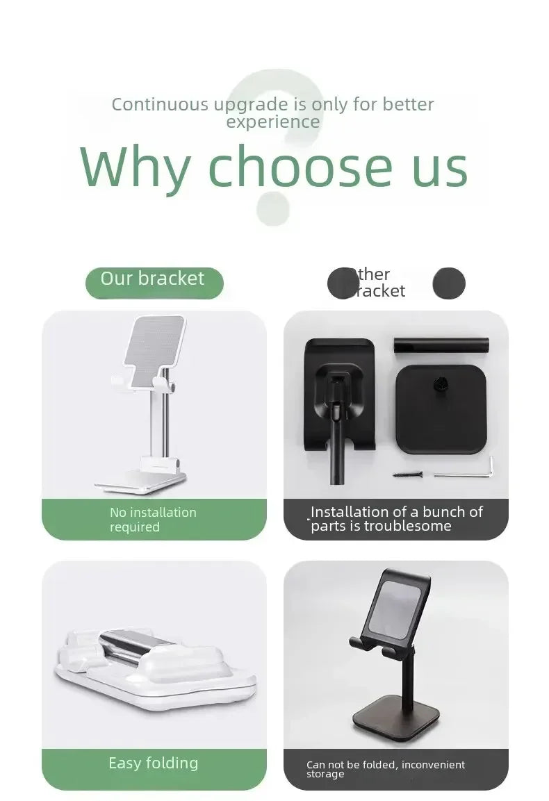 Desk Mobile Phone Holder Stand For iPhone IPad Xiaomi Adjustable Desktop Tablet Holder Universal Table Cell Phone Stand