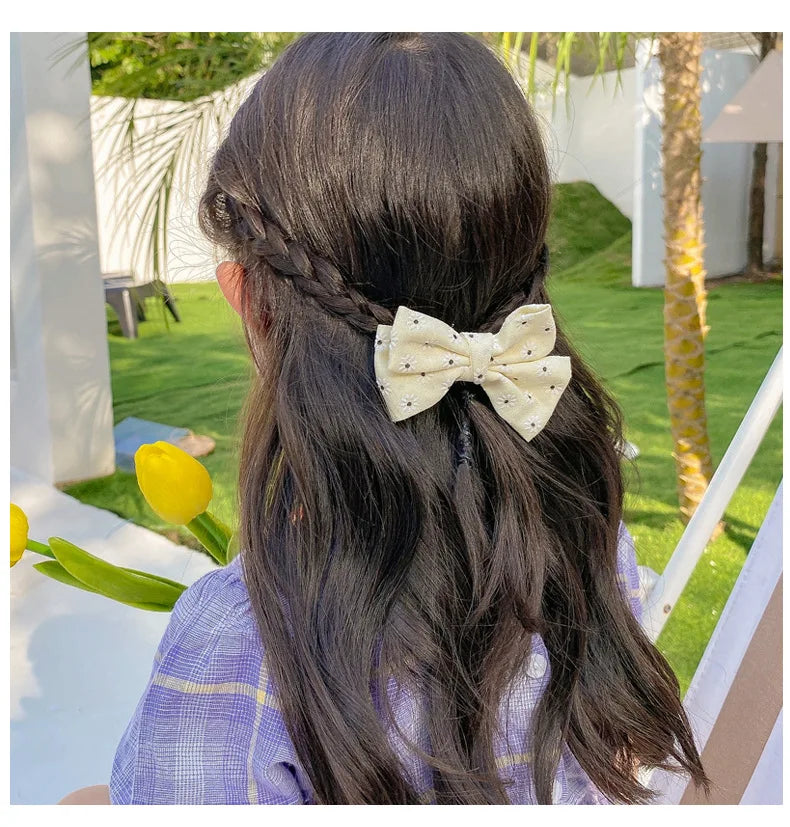 [8-Piece Set] Children's Bow Summer Hairpin Girls Hair Accessories 2022 New Clip Sweet Cute Baby Princess Headwear