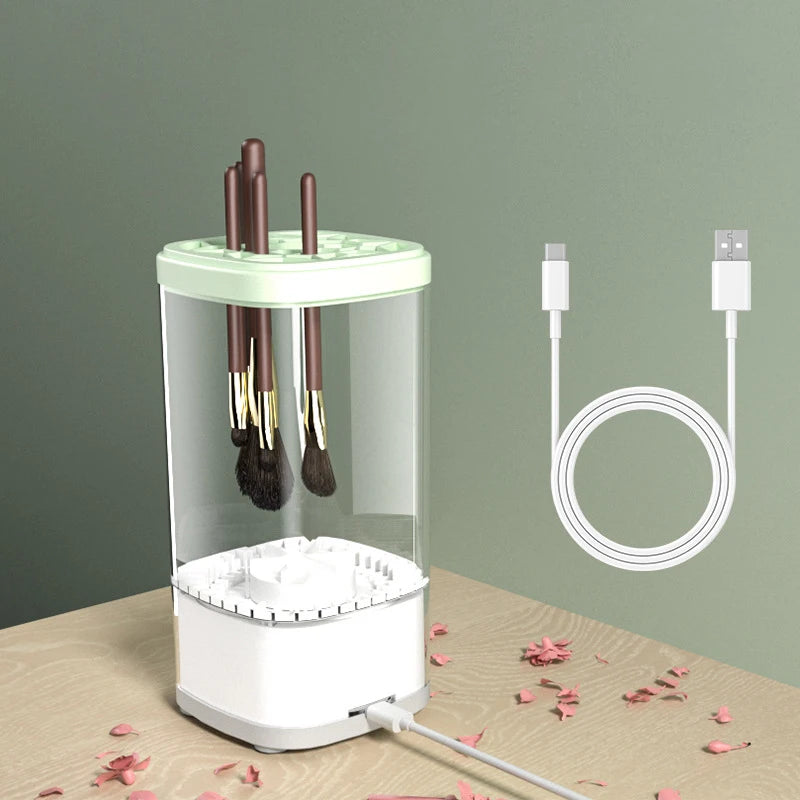 Automatic Electric Makeup Brush Cleaner Update 3 In 1 Type C-Charging Cosmetic Brush Washing Drying Tools Make Up Brush Cleaner
