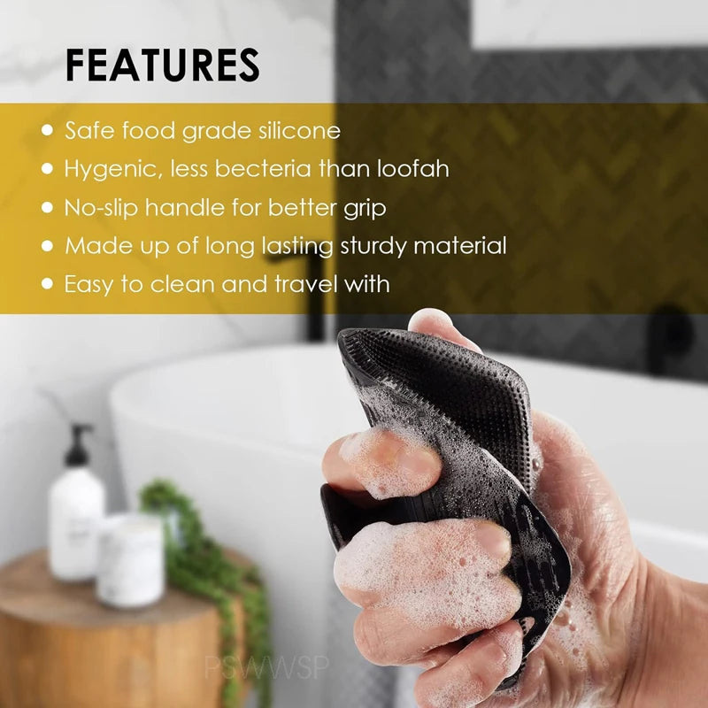 Silicone Face Scrubber Facial Cleansing Brush Silicone Face Wash Brush for Men and Women Manual Cleansing Skin Care Face Brushe