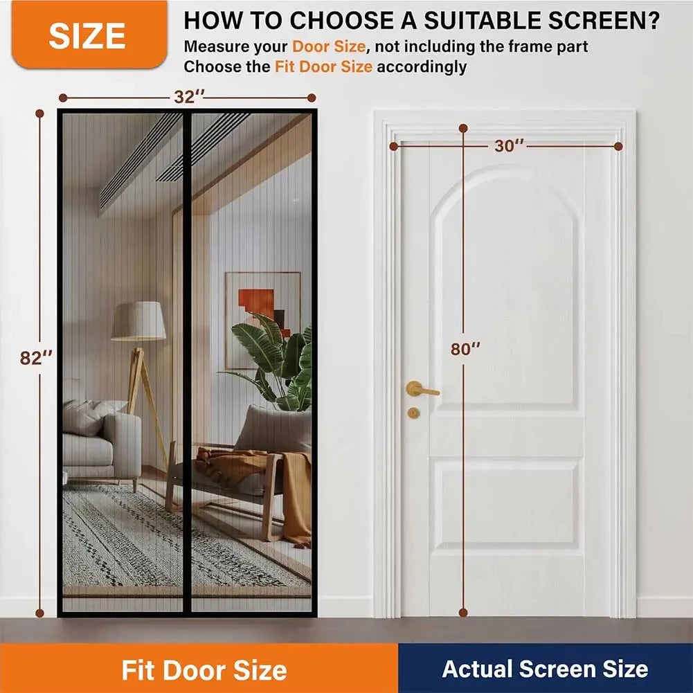 Mosquito Net Curtain Magnets Door Mesh Insect Sandfly Netting with Magnets on The Door Mesh Screen Automatic Closing Door Screen