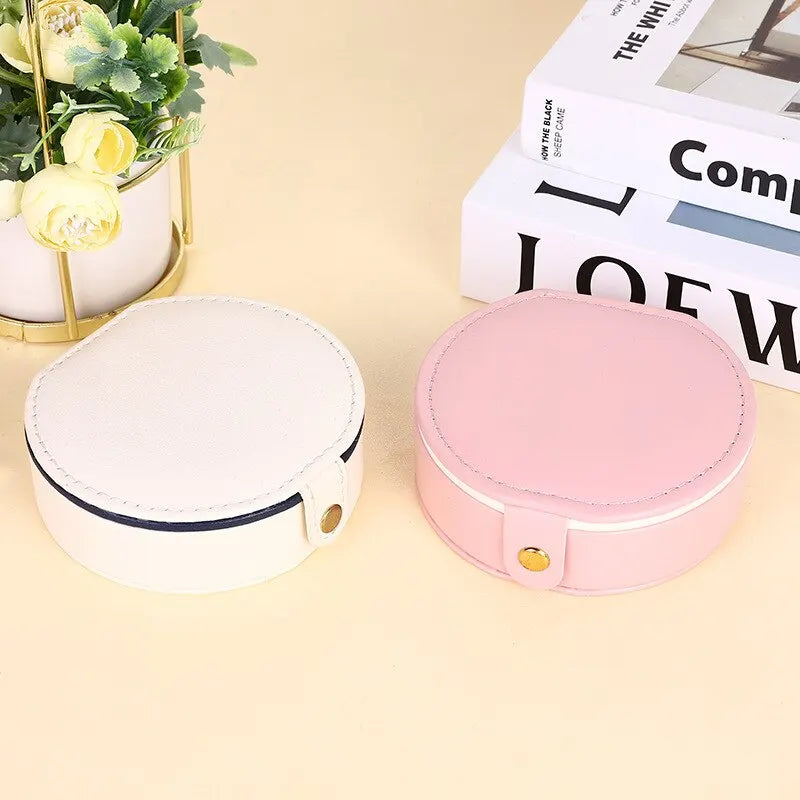 Single Layer Portable Jewelry Storage Box Ring Earring Necklace Storage Box Mini Travel Jewelry Storage Box with Mirror
