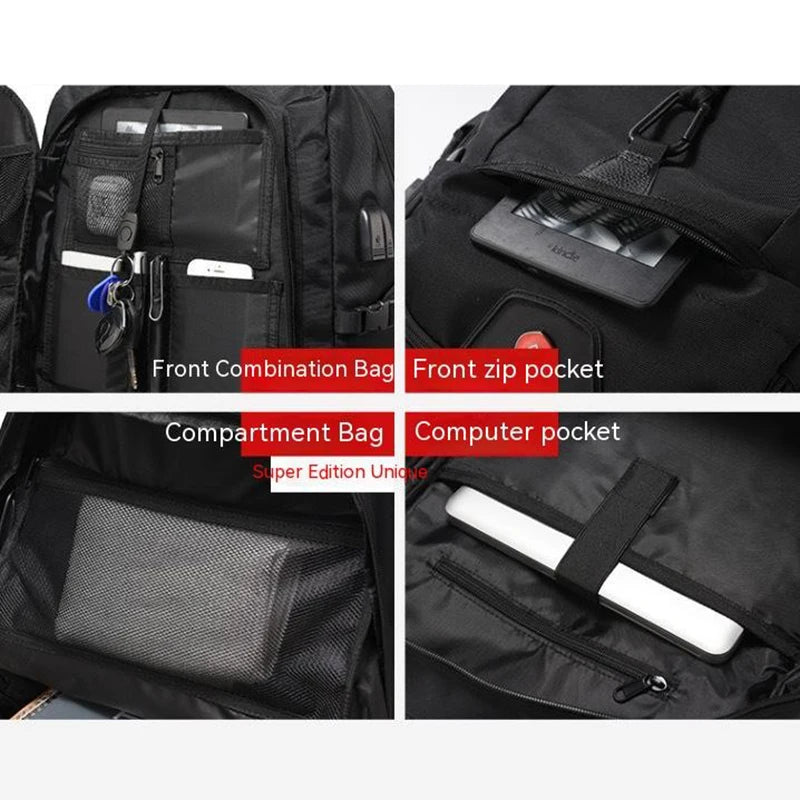 50L 80L Large Travel Backpack Men Casual Separate Shoe Compartment Business Bag Waterproof  Outdoor Sports Man Storage Backpacks