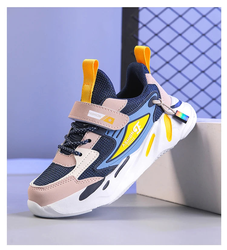 Children Boys Mesh Sports Running Shoes Breathable Non-slip For Girls Casual Running Walking Kid's Sneakers