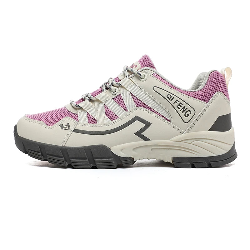 2023 Women Outdoor Casual Shoes Summer Breathable Mesh Hiking Sneakers Female Light Trekking Footwear Flat Fashion Climbing Work