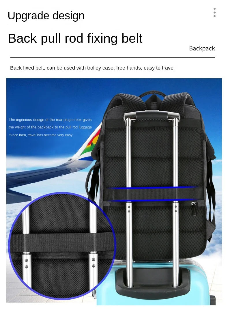 40LExpandable USB Travel Backpack, Flight Approved Carry on Bags for Airplanes,Water Resistant Durable 17-inch backpack men
