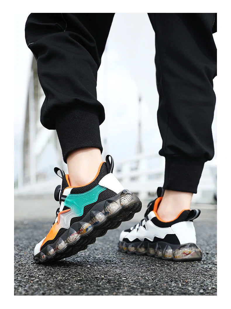 Children's Fashion Sports Shoes Boys' Running Leisure Shoes Mesh Comforthable Outdoor Kids Casual Tennis Light Sneakers Shoes