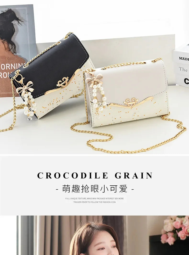 Women Diamonds Shoulder Bags Rhinestone Handbag PU Leather Flap Bag Female Large Capacity Casual Crossobdy Clutch Bag Fashion