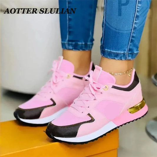 2022 New Women's Walking Shoes Fashion Athletic Breathable Mesh Comfort Running Shoes Lightweight No-slip Casual Sports Shoes