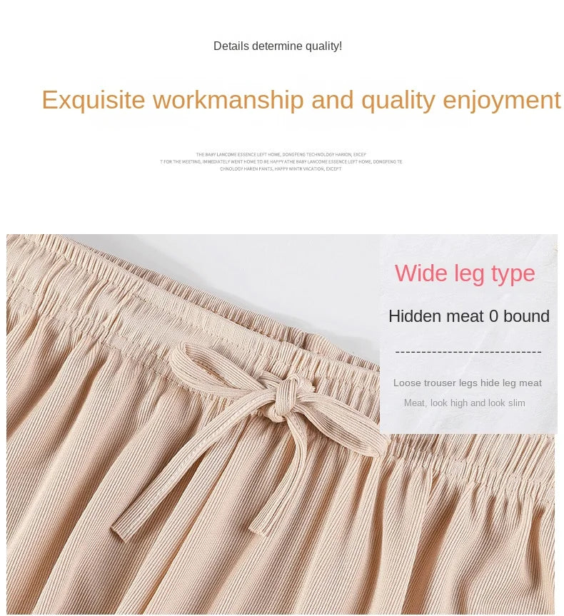 High Waist Women's Pants Ice Silk Woman Clothing Thin Youthful Woman Clothes Casual Korean Reviews Many Clothes Slim Loose Pants