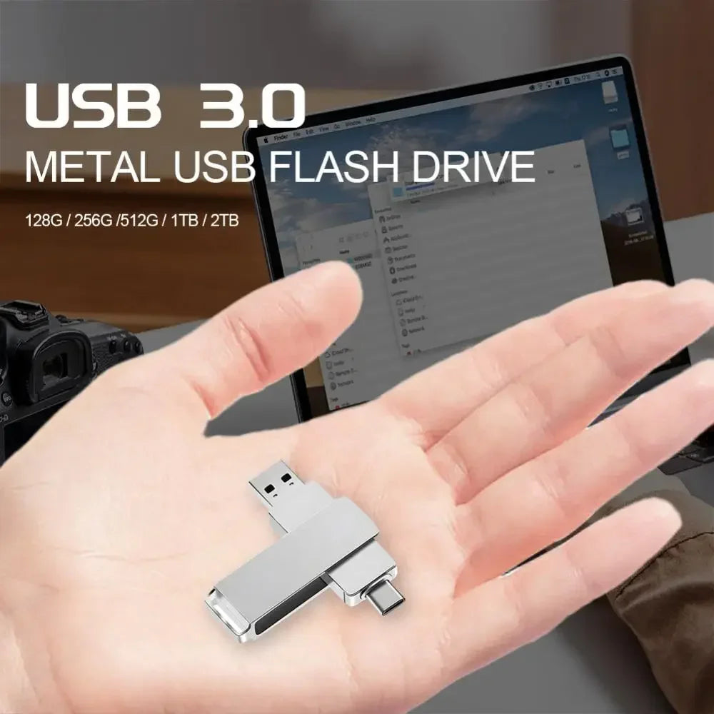 Xiaomi 2TB U Disk 1TB 16TB Pen Drive USB 3.0 Type-C Interface Mobile Phone Computer Mutual Transmission Portable USB Memory