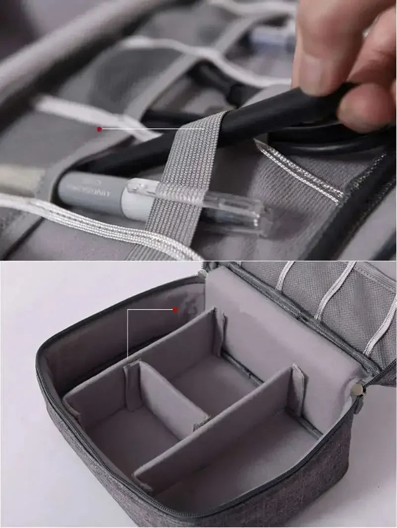 Large Cable Storage Bag Travel Electronics Accessories Organizer Tablet Hard Disk Portable Bag Waterproof Cable Organizer