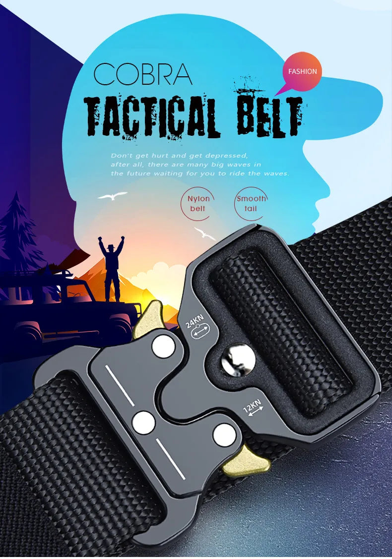 Genuine Tactical Belt Quick Release Outdoor Military Belt Soft Real Nylon Sports Accessories Men And Women Black Belt