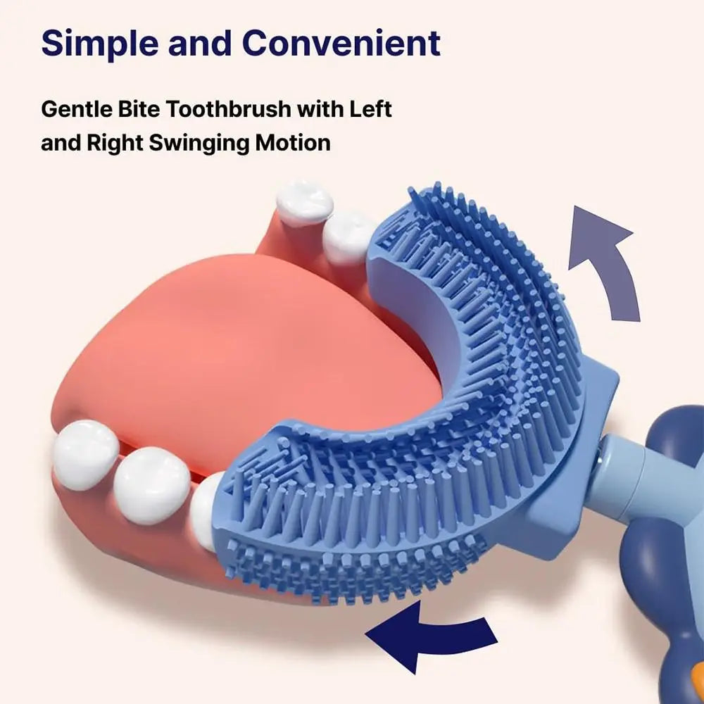 Cute Cartoon U-shaped Tooth Brush U-shaped Soft Silicone Toothbrush Lightweight Portable Oral Teeth Cleaning Manual