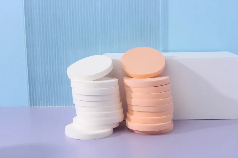 Makeup Artists Small Sponge Powder Puff Round Square Makeup Foundation Powder Puff Latex Face Puffs Dry and Wet Powder Puff