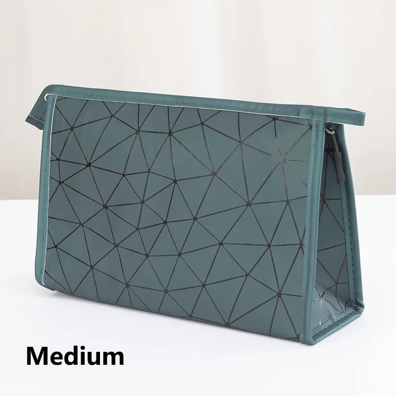 Korean Portable PU Cosmeticos Storage Organizer Large Cosmetic Bag Travel Toiletry Makeup Bags Ladies Waterproof Women's Handbag