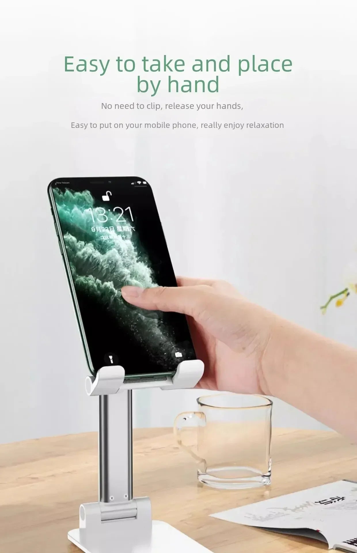 Desk Mobile Phone Holder Stand For iPhone IPad Xiaomi Adjustable Desktop Tablet Holder Universal Table Cell Phone Stand