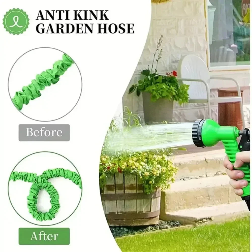 25FT-200FT Garden Hose Expandable Magic Water Pipes Home Garden Daily Watering Tools High-Pressure Car Wash Cleaning Water Gun