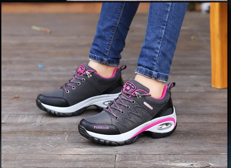 Brand Luxury Womens Sneakers Casual Breathable Tennis Shoes for Women Fashion Lace Up Platform Trainers Women's Hiking Shoes