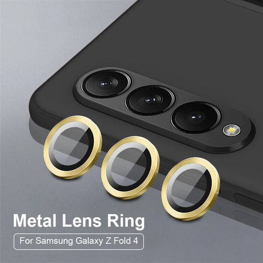 For Samsung Galaxy Z Fold 6 5 4 5G Camera Screen Protector Case Back Cover For Z fold 5 4 Metal Ring Lens Protective Glass Film