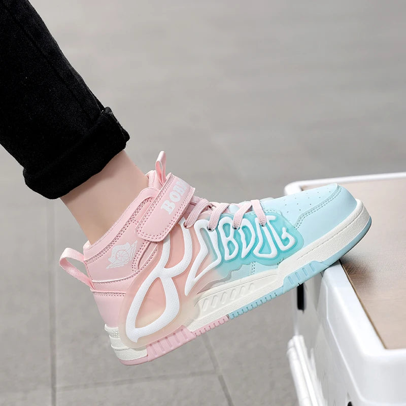 Kids Fashion Sneakers for Boys Girls Mesh Tennis Shoes Breathable Sports Running Shoes Lightweight Children Casual Walking k030