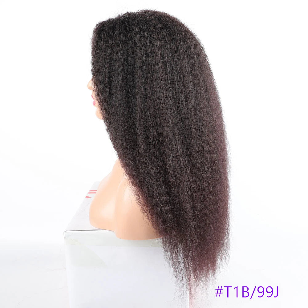 Long Puffy Kinky Curly Synthetic Wigs for Women Black Brown Color Synthetic Curly Hair Wigs Afro Kinky Curly Synthetic Hair Wigs