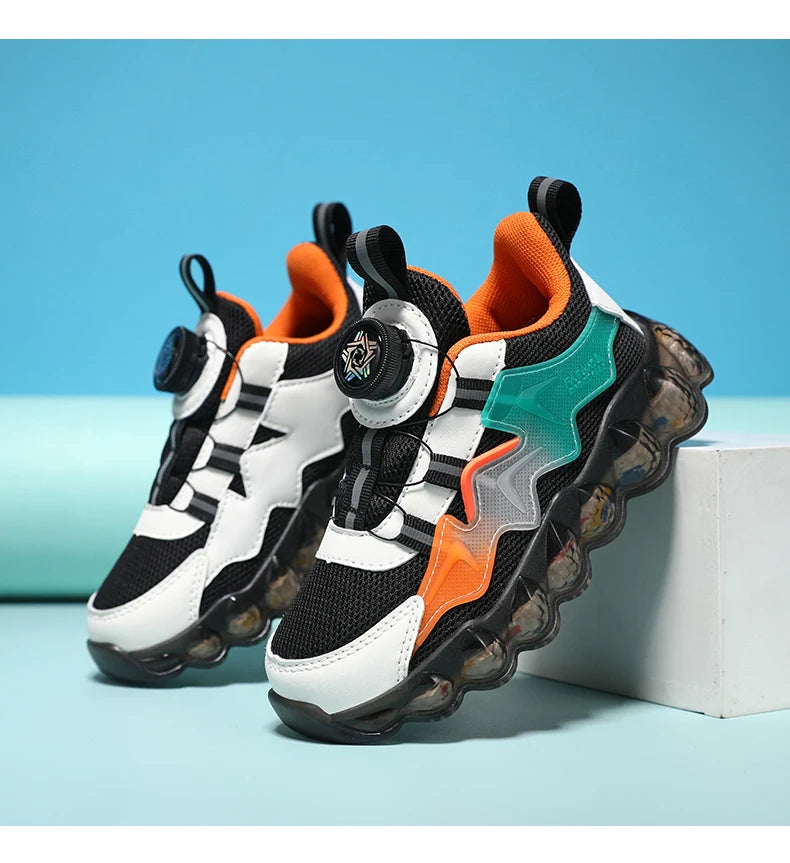 Children's Fashion Sports Shoes Boys' Running Leisure Shoes Mesh Comforthable Outdoor Kids Casual Tennis Light Sneakers Shoes
