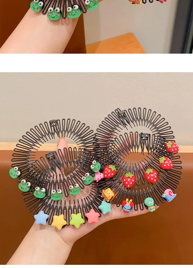 Fashion Children's Hairpins Little Girls Bangs Broken Hair Hairpins Girls Candy Color Sweet Cute Insert Comb Hair Accessories