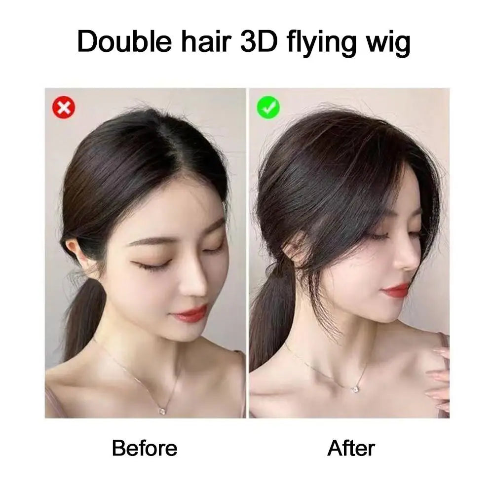 Eight Character Bangs Wig Air Bangs Hairline Natural Forehead Invisible Simulation Bangs Wig Piece Bangs Extension False Tassels