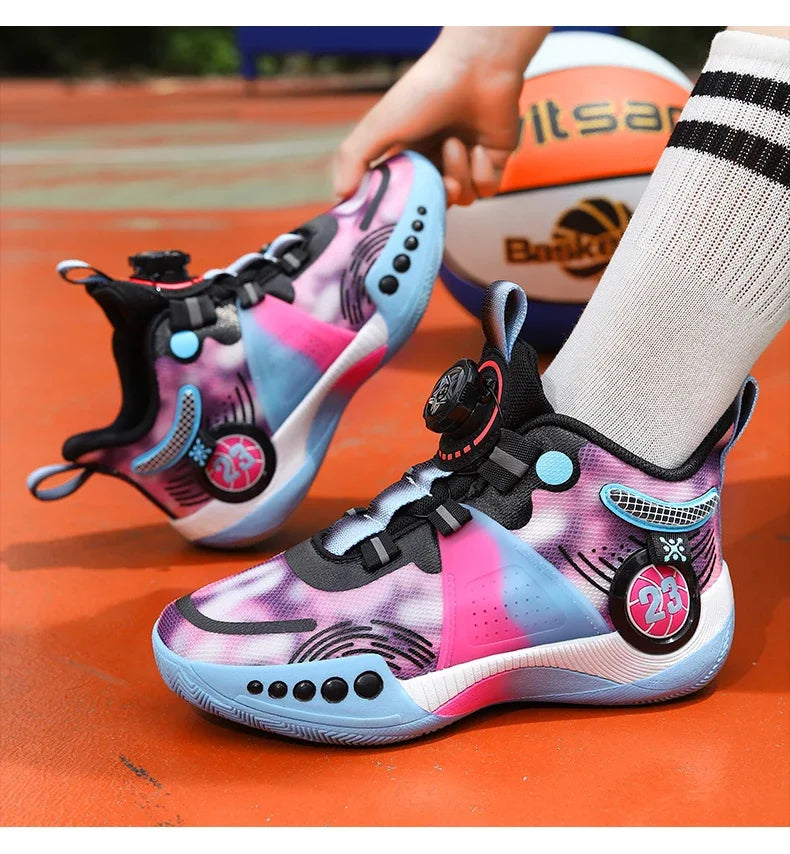 Fashion Children's Basketball Shoes For Boys Girls Non-slip Kids Sport Shoes Lightweight Outdoor Sneakers Trainers Footwear