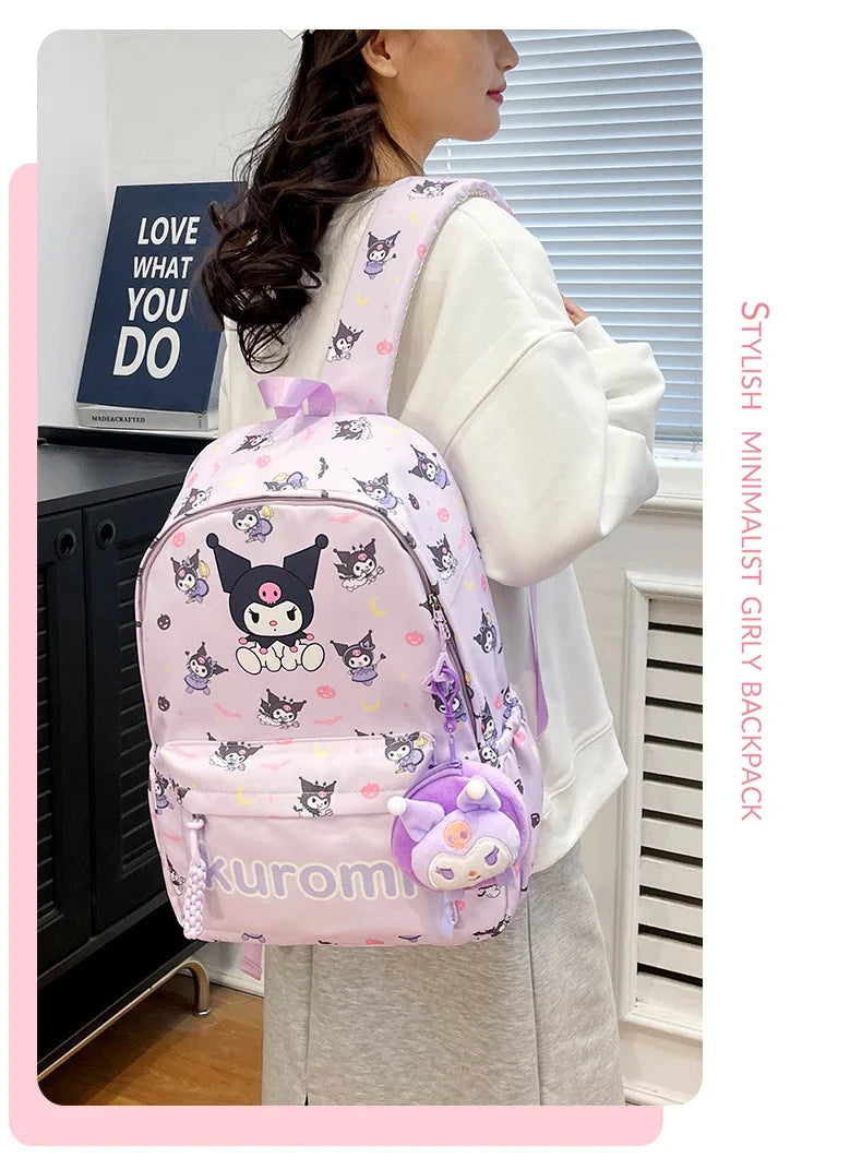 New style trendy student schoolbag cartoon print cute large capacity backpack fashionable middle school student backpack