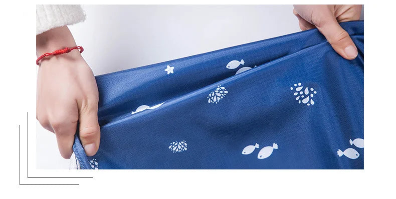 Quilt Storage Bag Cat Little Fish Rocket Pattern Quilt Storage Bag Oxford Material Moving Clothing Storage Bag Travel Organizer
