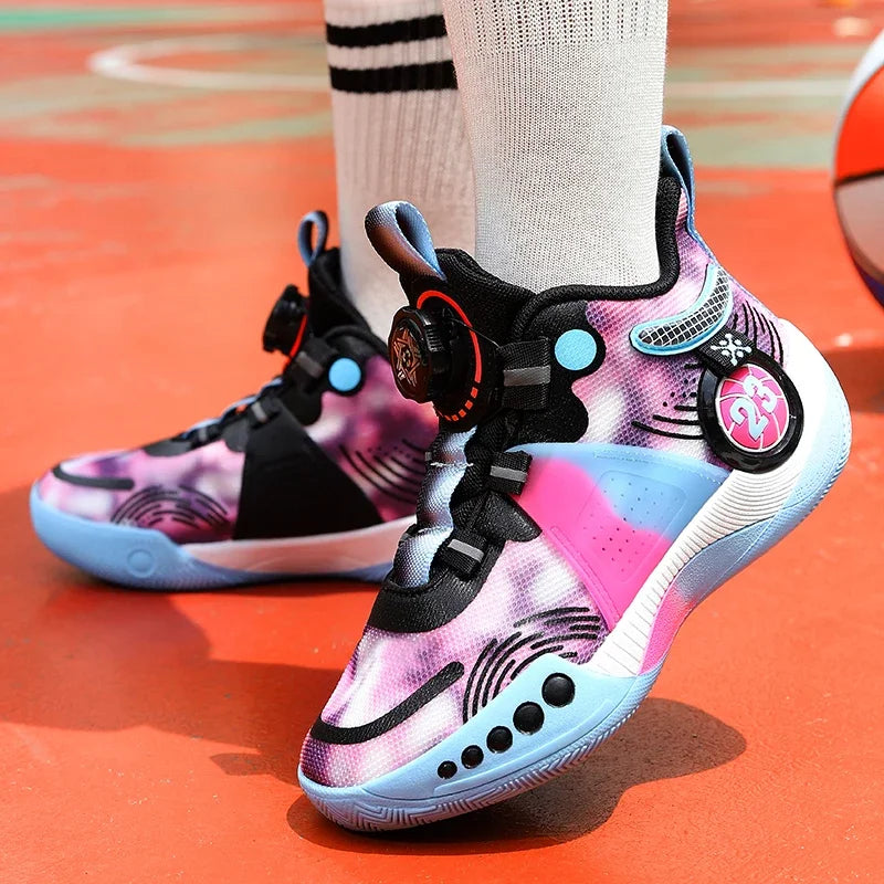 Fashion Children's Basketball Shoes For Boys Girls Non-slip Kids Sport Shoes Lightweight Outdoor Sneakers Trainers Footwear