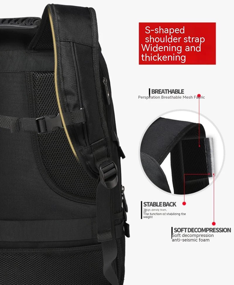 50L 80L Large Travel Backpack Men Casual Separate Shoe Compartment Business Bag Waterproof  Outdoor Sports Man Storage Backpacks