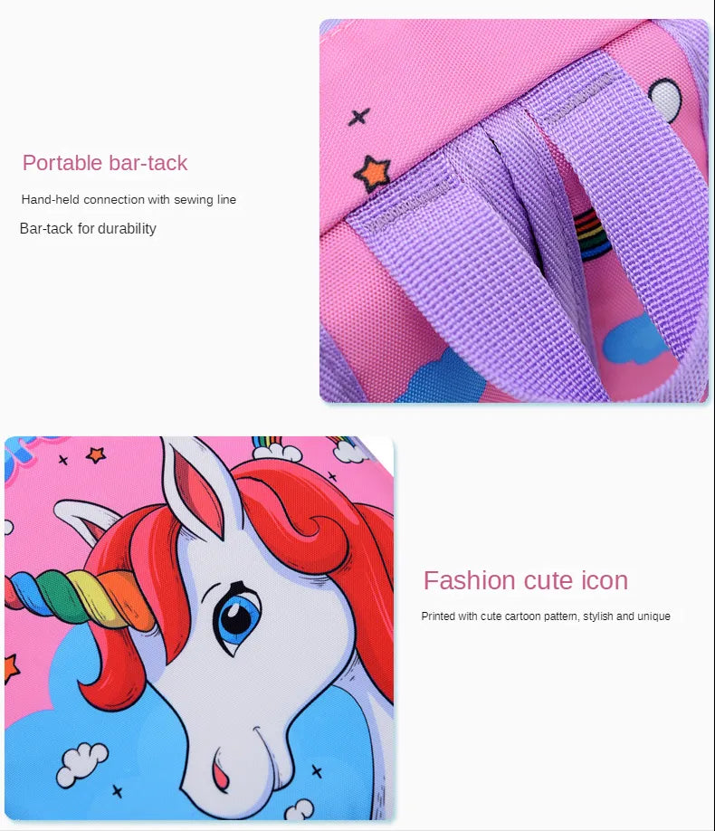 Boy Girl Cartoon Unicorn Schoolbags Lager Capacity School Backpack Kindergarten Primary School Backpacks Kawaii Kids Bag