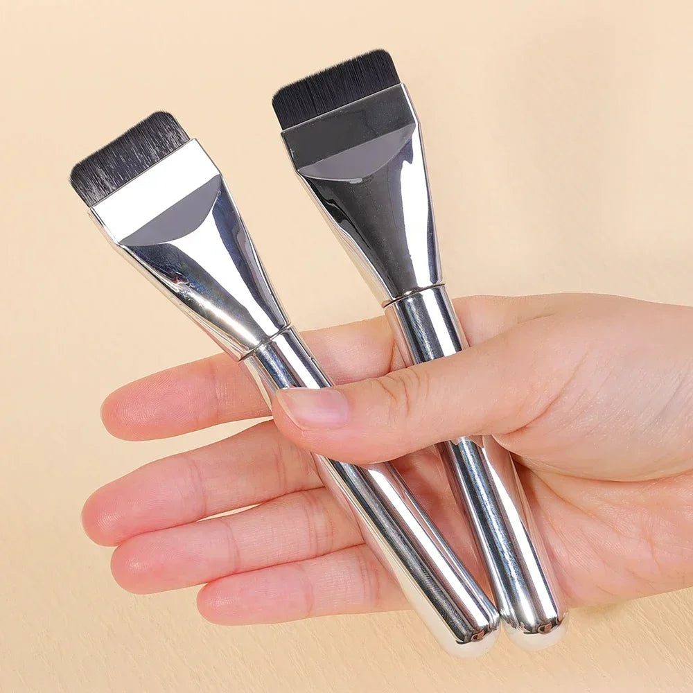 20PCS Ultra Thin Flat Foundation Brush Professional Face Contour Blending Foundation Concealer Cream Makeup Brushes Beauty Tool