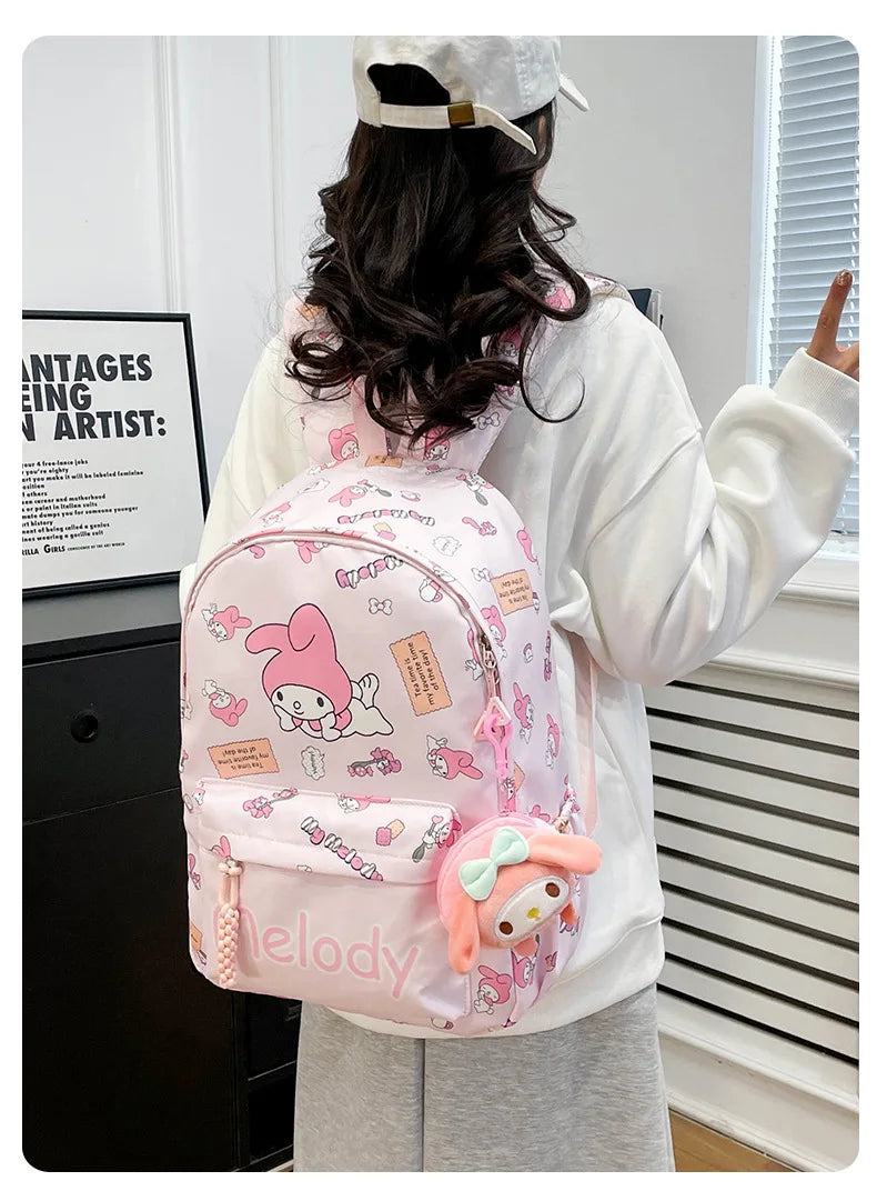 New style trendy student schoolbag cartoon print cute large capacity backpack fashionable middle school student backpack