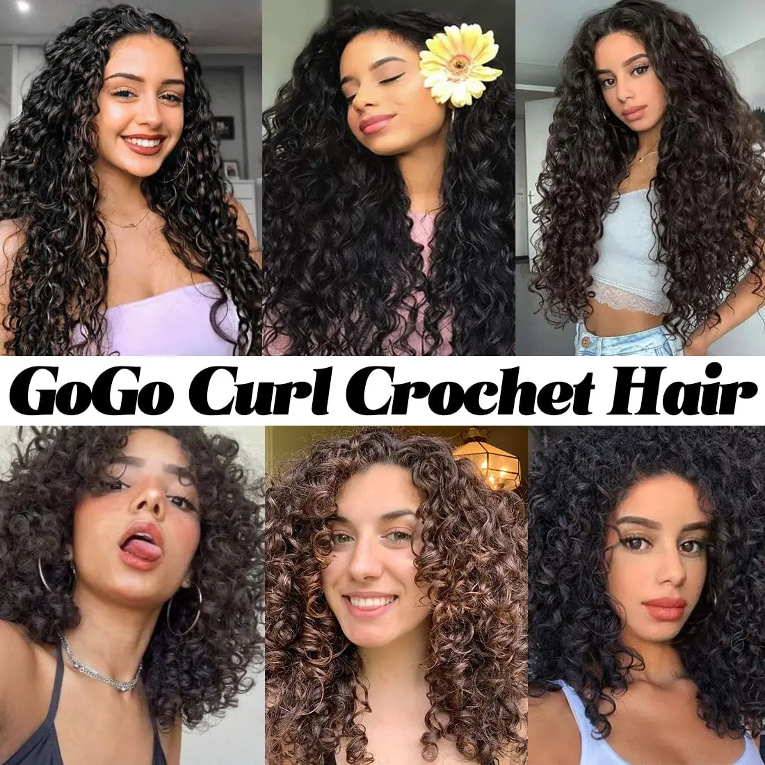 GoGo Curl Crochet Braids for Water Wave Crochet Hair for Black Women,12in Natural Black Deep Synthetic Braiding hair Extensions