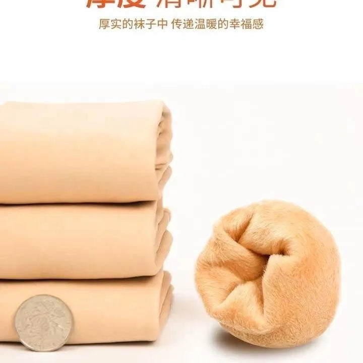 Women's Winter Thick Insulation Short Cashmere Socks Nylon Snow Velvet Boot Solid Color High-quality Women's Floor Socks