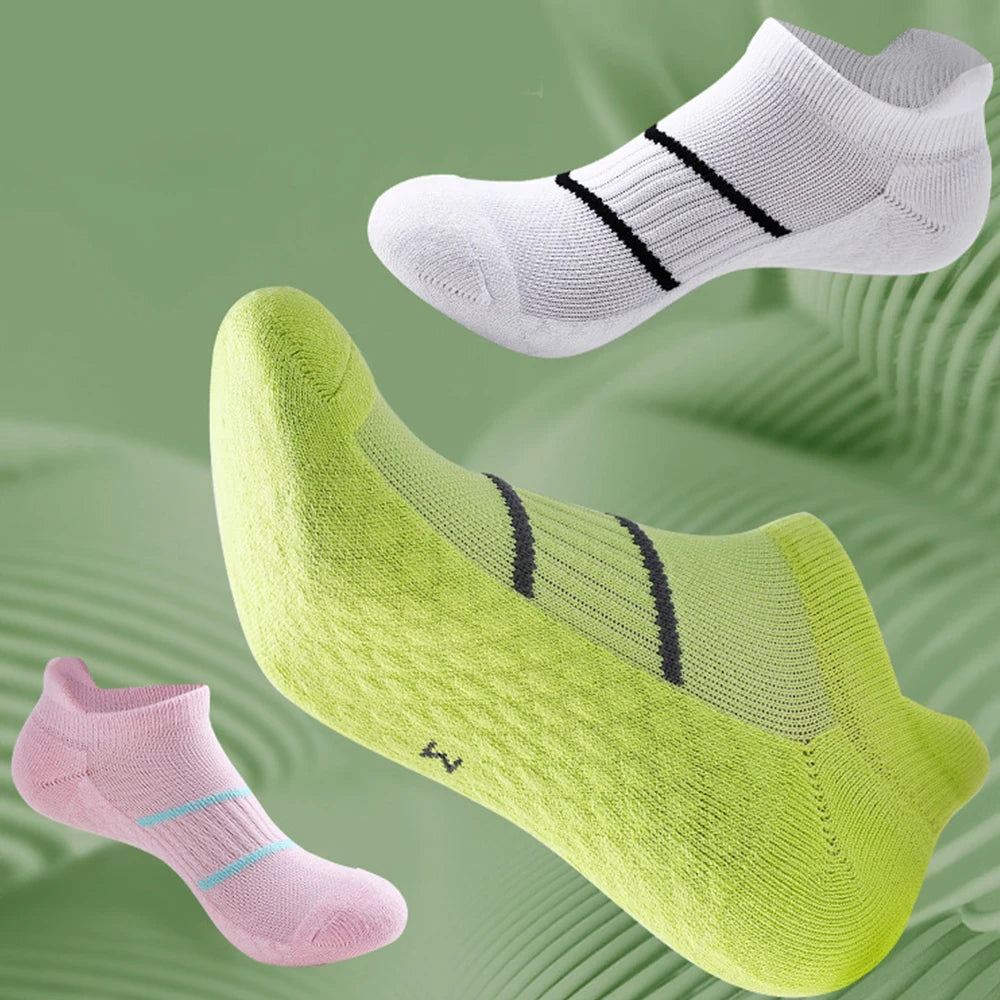 Women Cycling Sports Ankle Socks Cotton Anti Slip Sports Soccer Running Hiking Bicycle Sock Camping Football Basketball Socks
